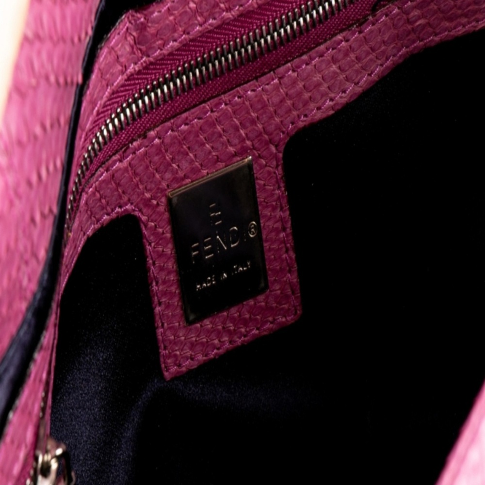 FENDI Python Pink Handbag-Auth - Picture 4 of 8